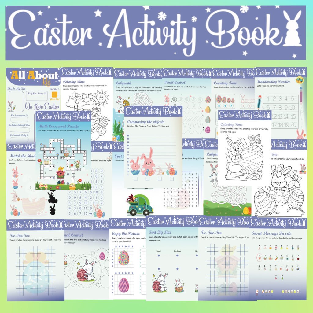 Easter activity book pages