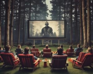 Horror-Themed Garden Cinema in a woodland