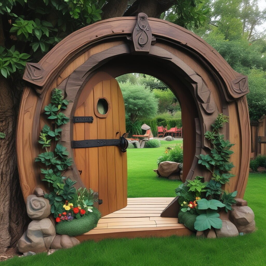 Hobbit Hole Entrance in garden