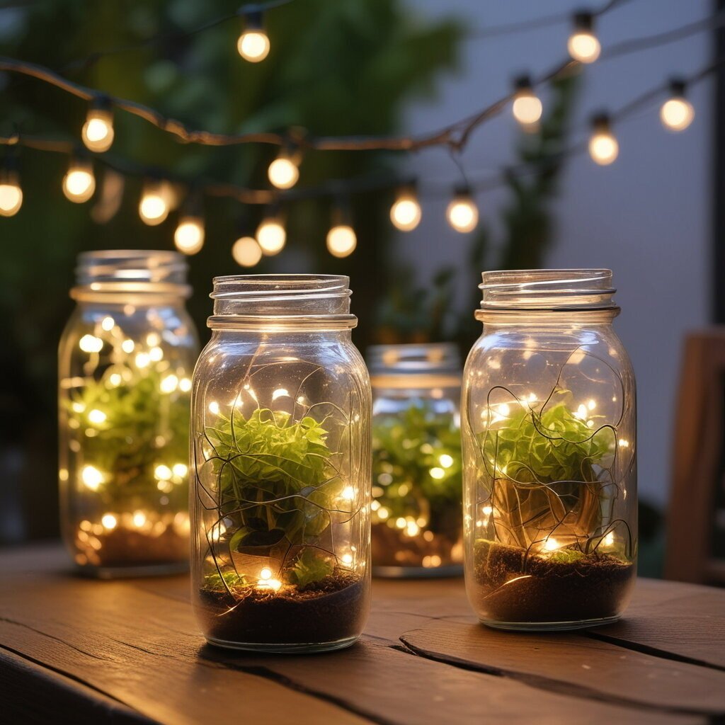 The Lord of the Rings-Themed Decorations, fairy lights and lanterns, in garden