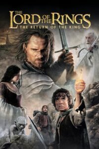 Poster of The Lord of the Rings, The Return of the King. Cast ready for action, Frodo holding up the one ring