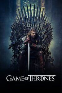 Poster for Game of Thrones, Sean Bean sitting on throne
