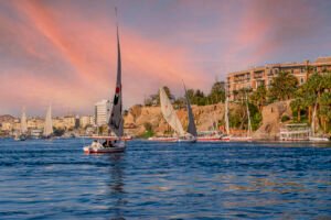 nubian building on the nile river