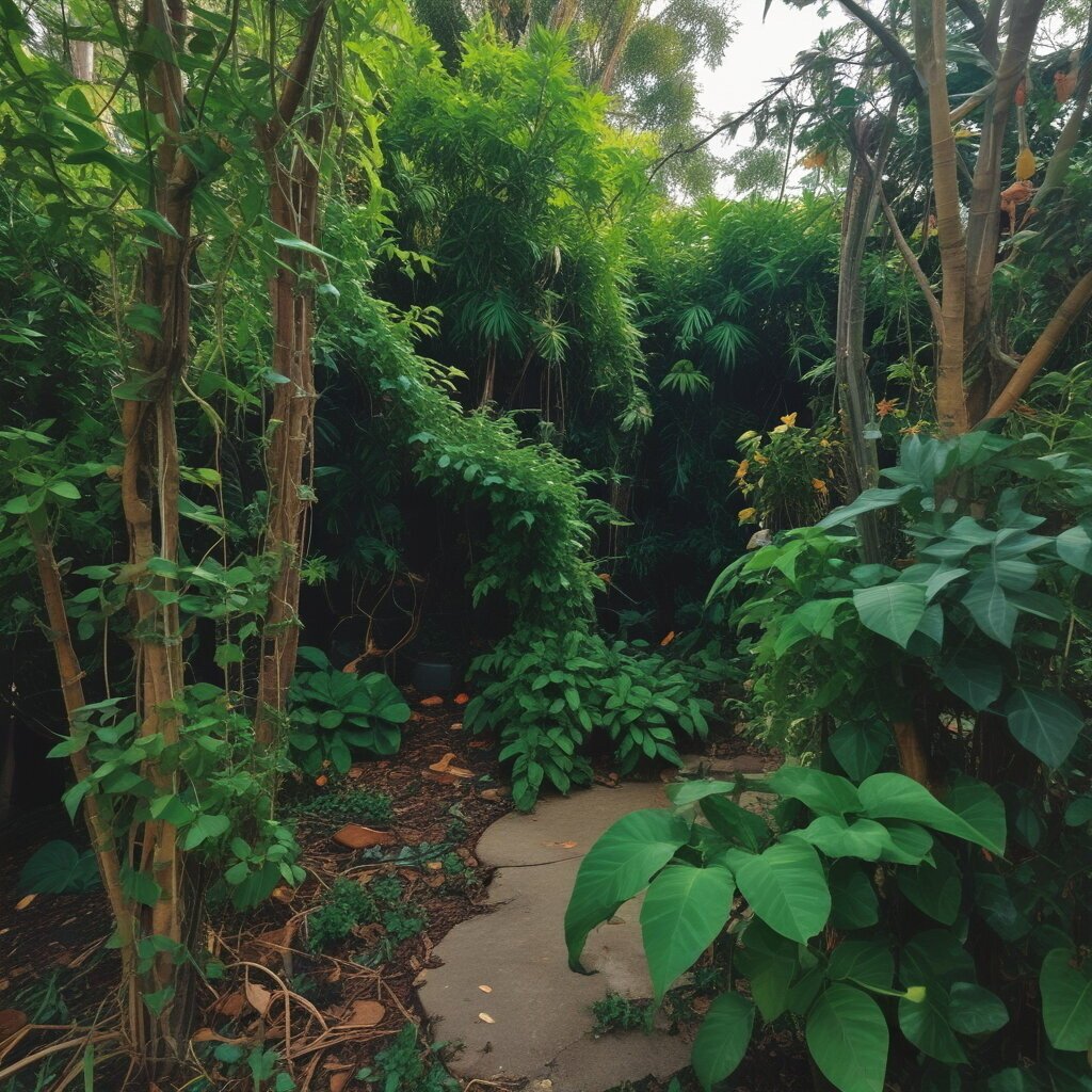 Jungle vines in garden